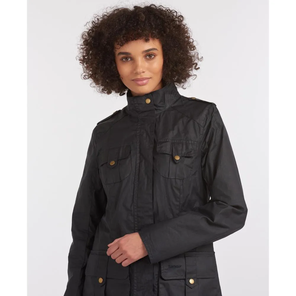 Barbour Defence Lightweight Ladies Wax Jacket - Royal Navy/Classic