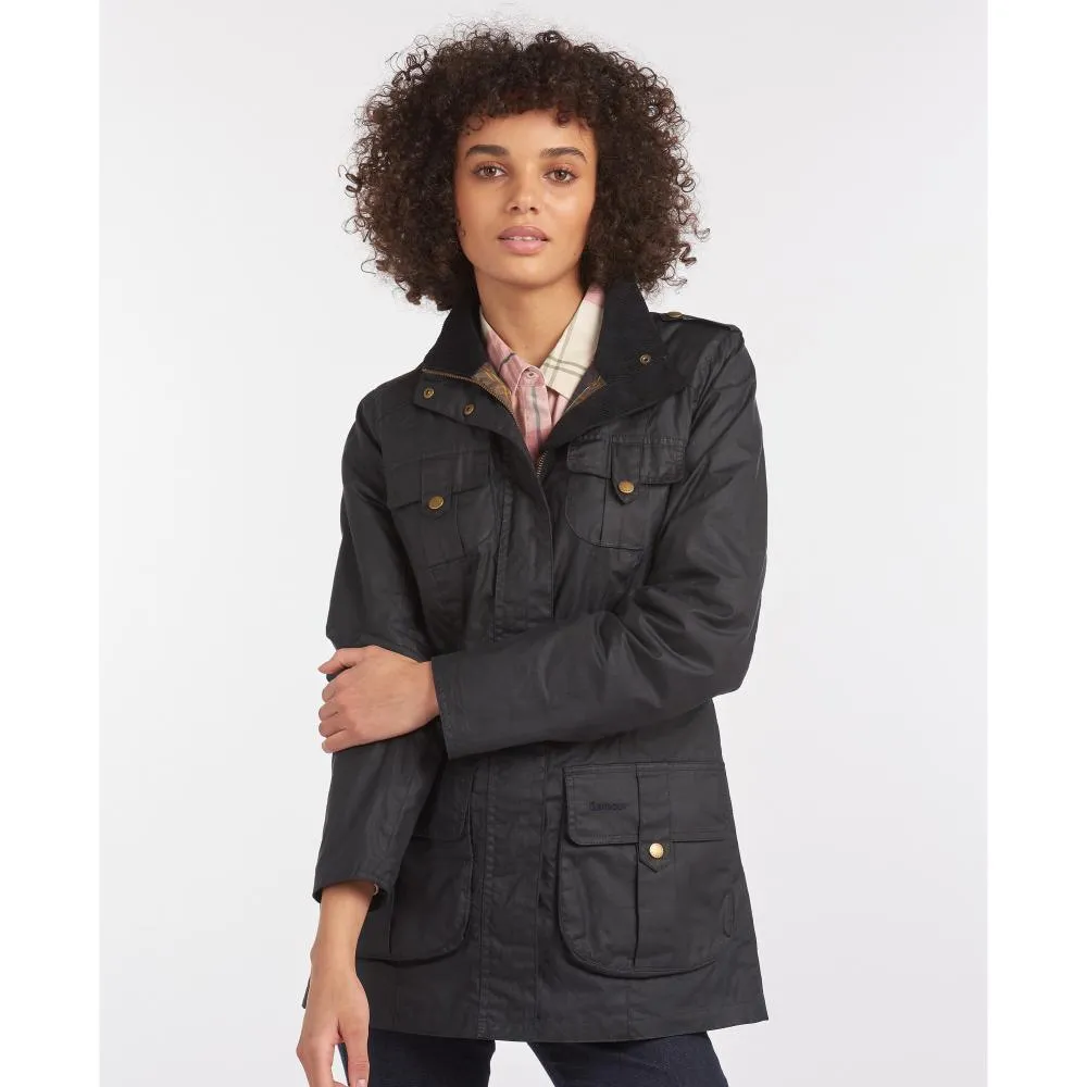 Barbour Defence Lightweight Ladies Wax Jacket - Royal Navy/Classic