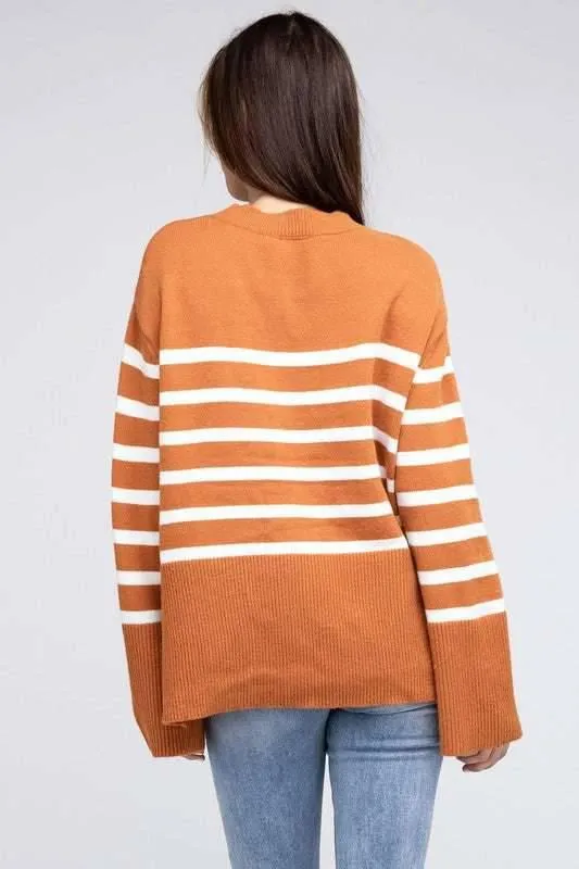 Bibi Ribbed Striped Sweater