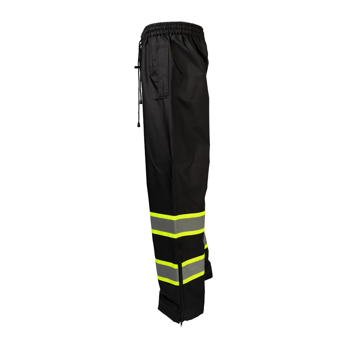 BKPP-LG Black/Lime Two Tone Waterproof Draw Strings Rain Pants