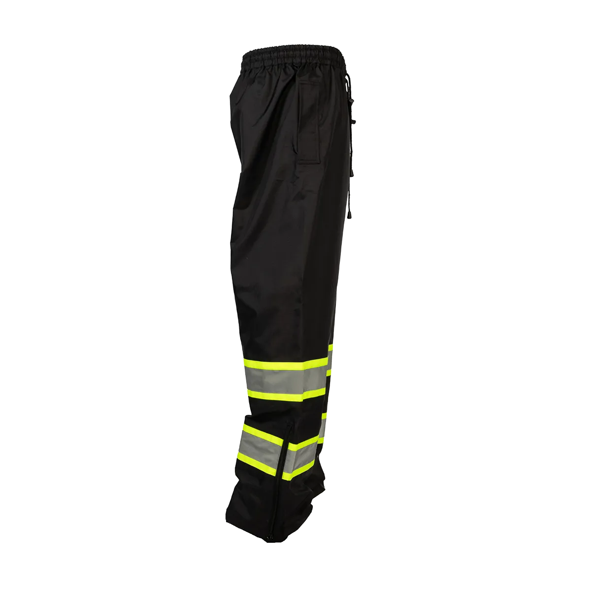 BKPP-LG Black/Lime Two Tone Waterproof Draw Strings Rain Pants