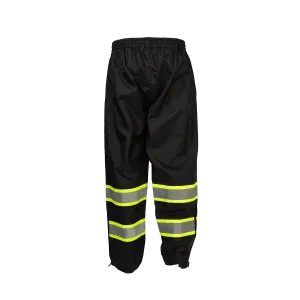 BKPP-LG Black/Lime Two Tone Waterproof Draw Strings Rain Pants