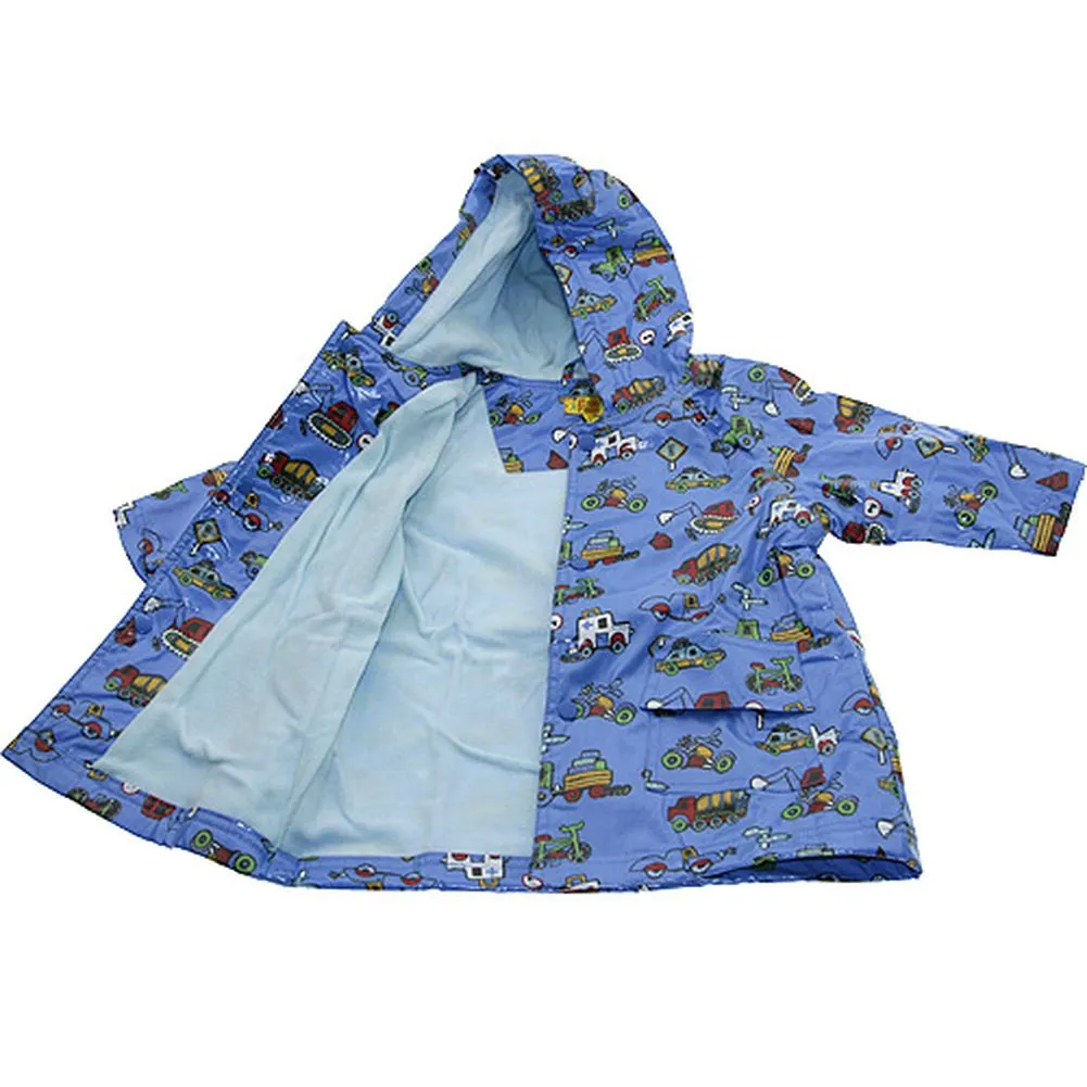 Boys Outerwear Blue Truck Lined Raincoat 12M-8