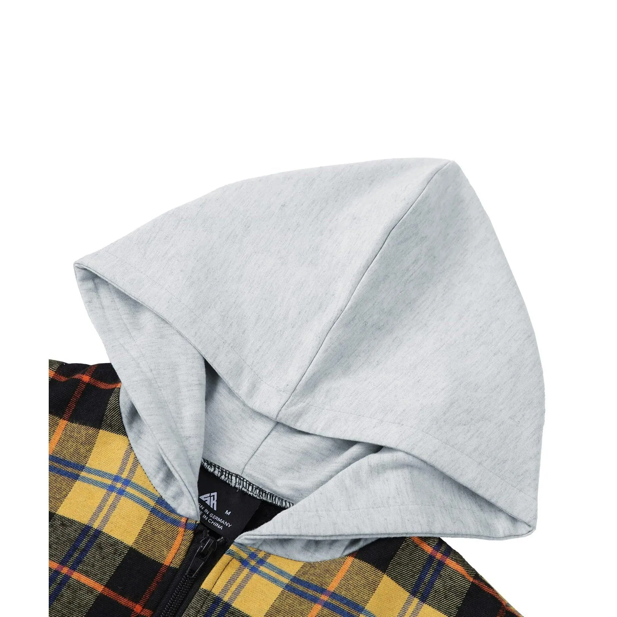 Boy's Sherpa Fleece Lined Plaid Hoodie-ZPK005529