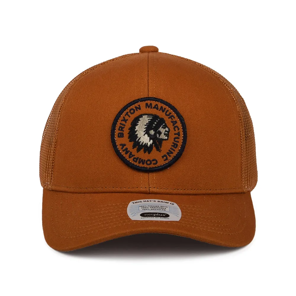 Brixton Hats Rival Stamp NetPlus MP Trucker Cap - Burnt Orange