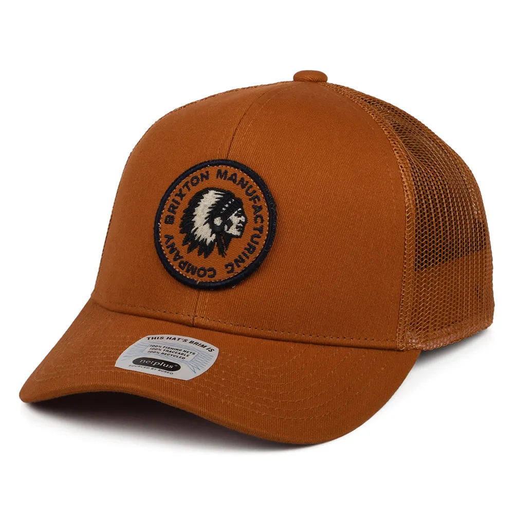 Brixton Hats Rival Stamp NetPlus MP Trucker Cap - Burnt Orange