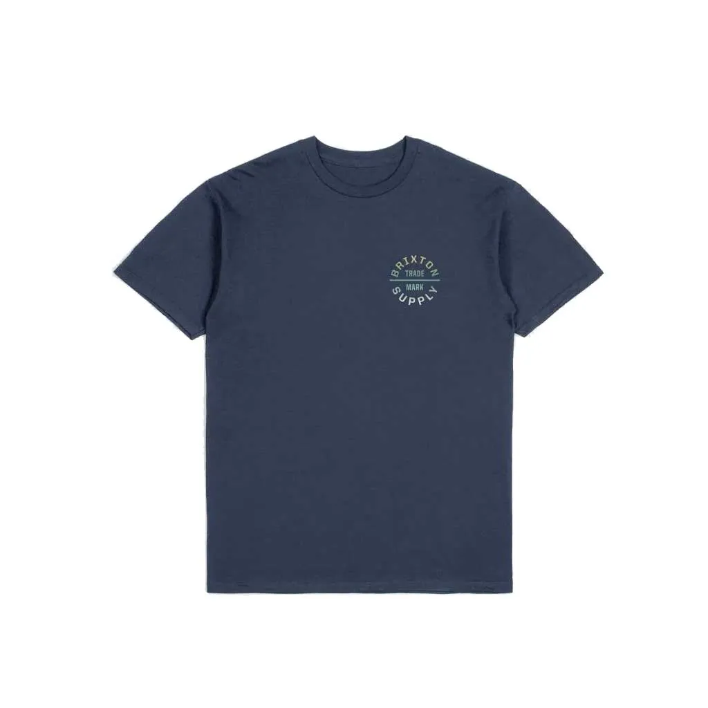 Brixton Oath V S/S T-shirt - Washed Navy/Jade Gradient