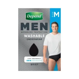 Depend® Reusable Brief Black Men Large (Each)