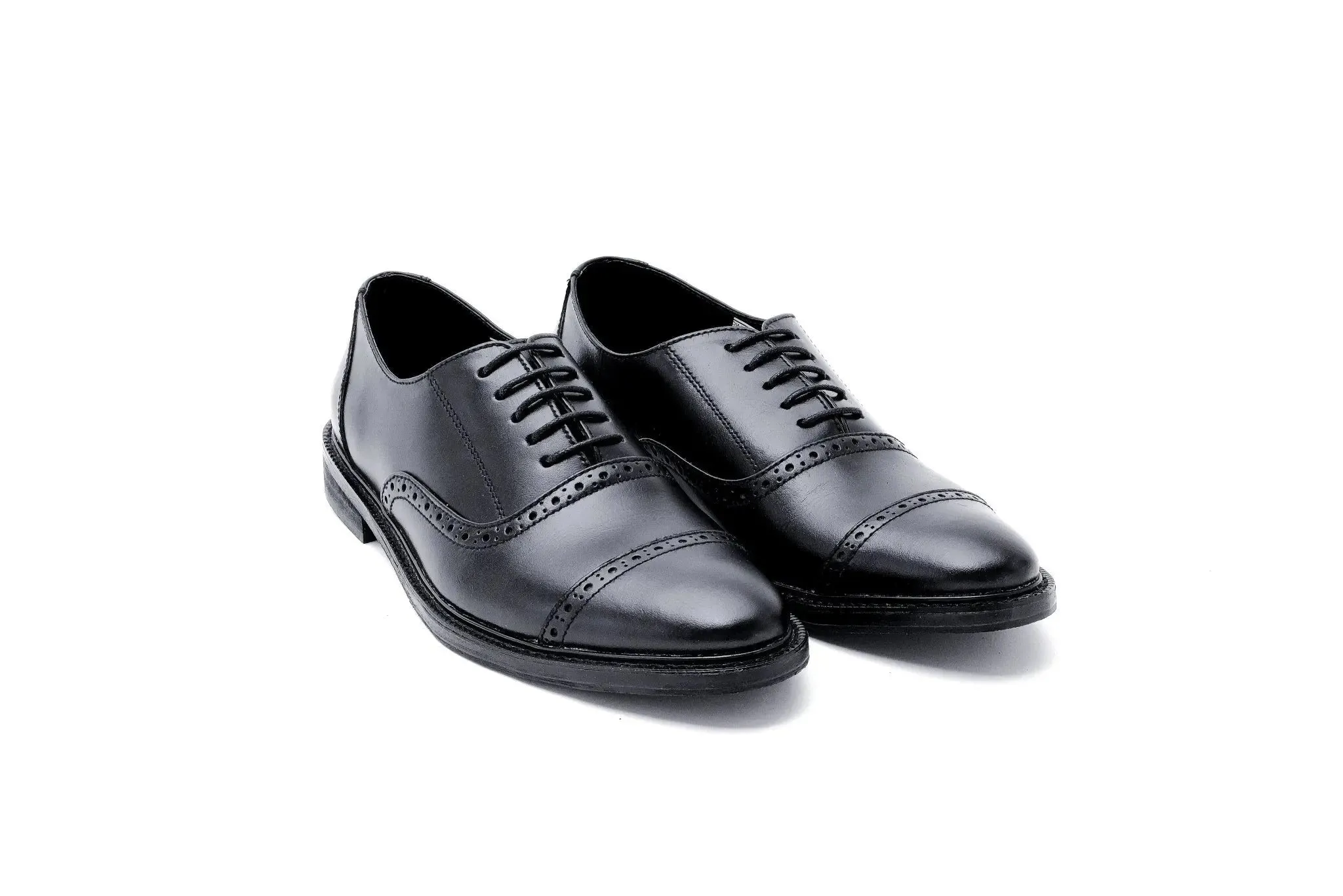 FELIX Cap Toe Holes Oxford - Black