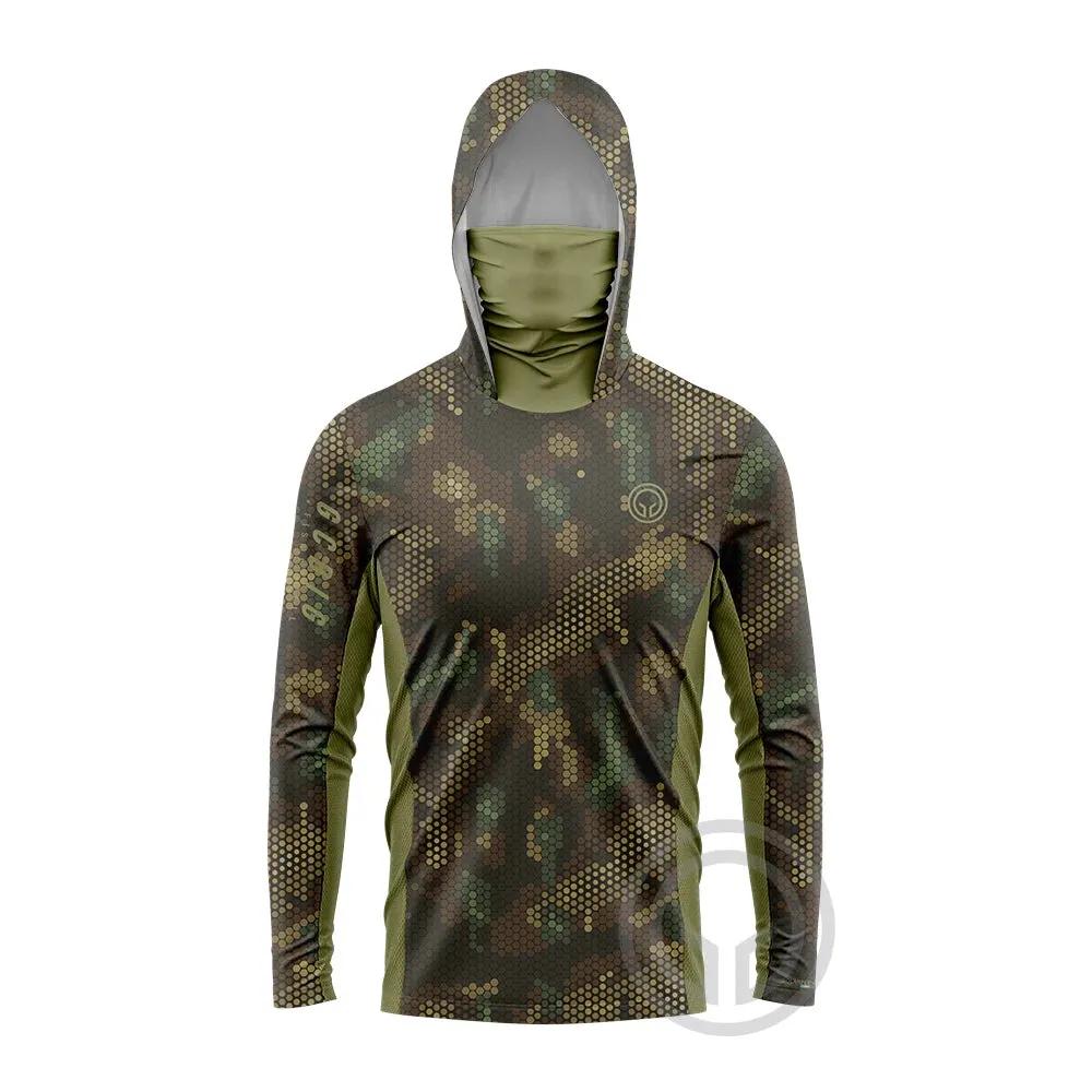 GCBIG Long Sleeve Hoodie With Face Mask Fishing Wear