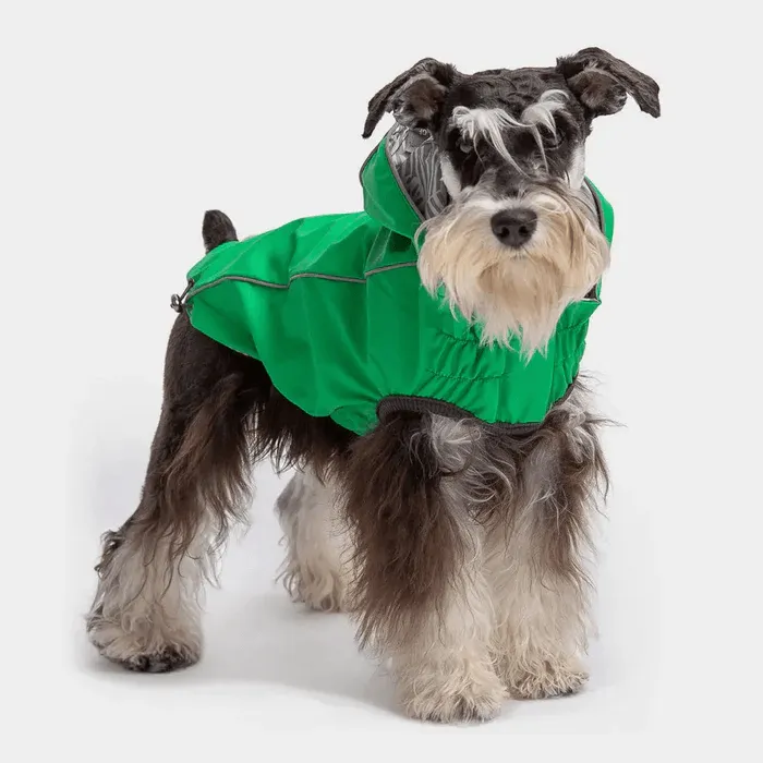 GF Pet Reversible Raincoat Green For Dogs