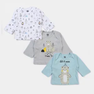 Infant Boys Cotton T-Shirt 3PCs Set Bear