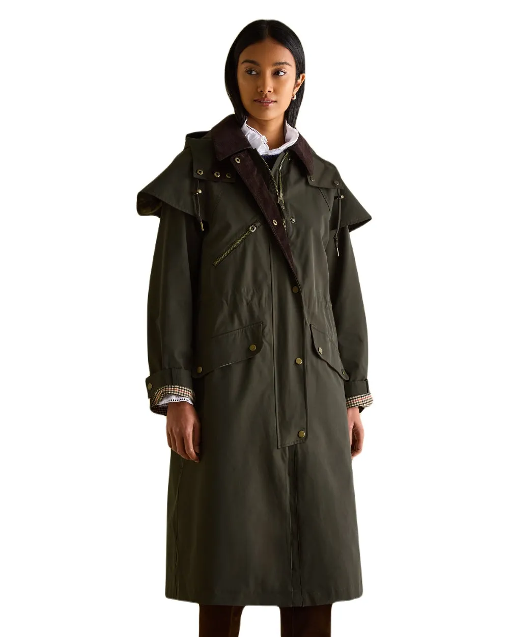 Joules Womens Highbridge Waterproof Longline Coat With Hood