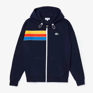 Lacoste Men's SPORT Hooded Colorblock Fleece Zip Sweatshirt