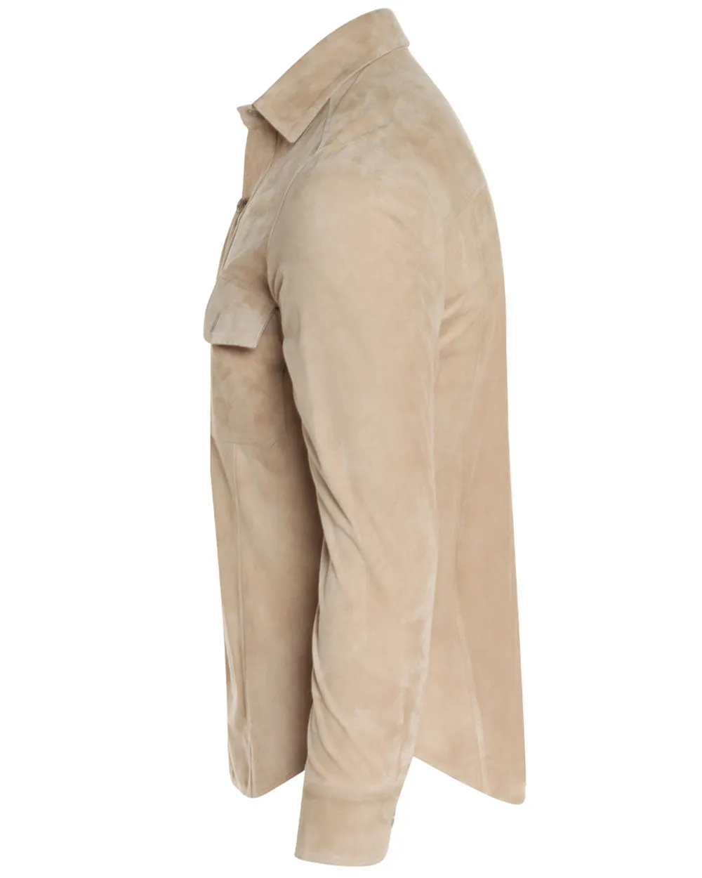 Light Tan Soft Suede Overshirt