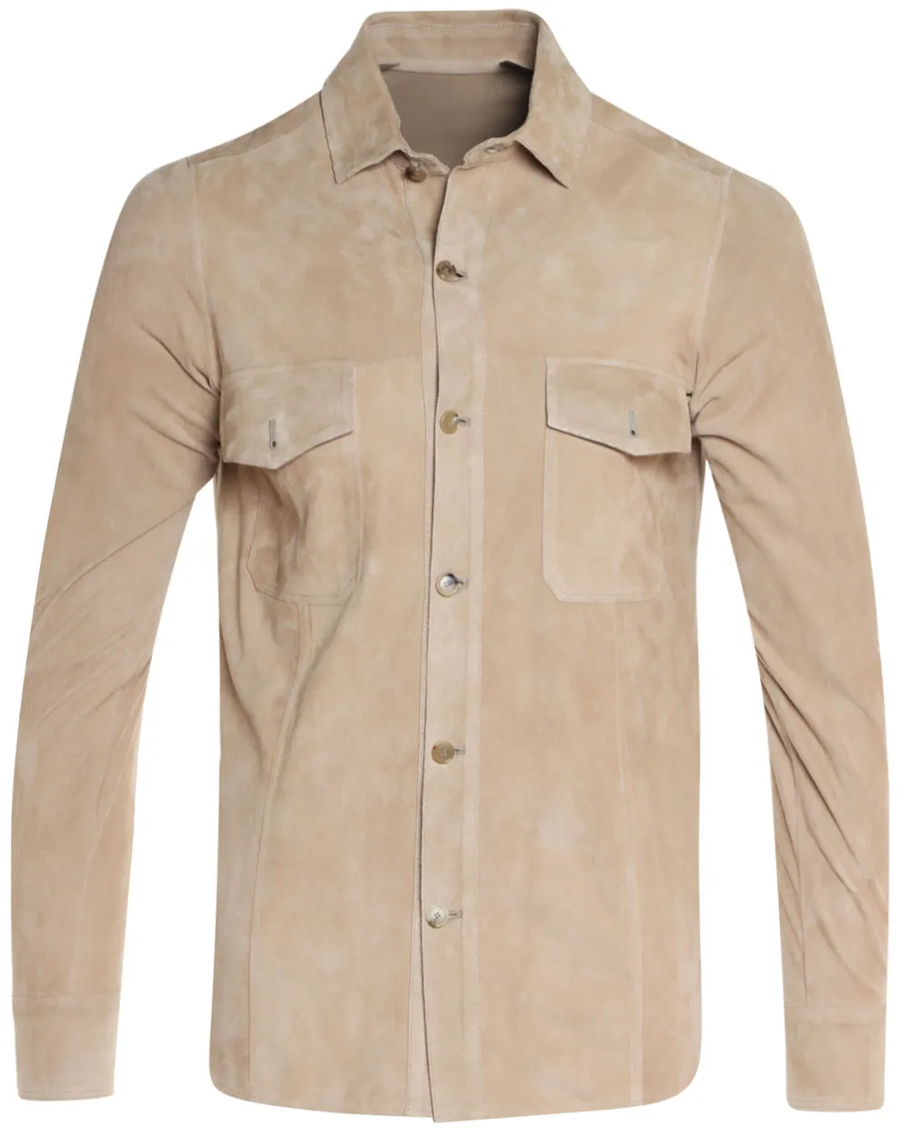 Light Tan Soft Suede Overshirt