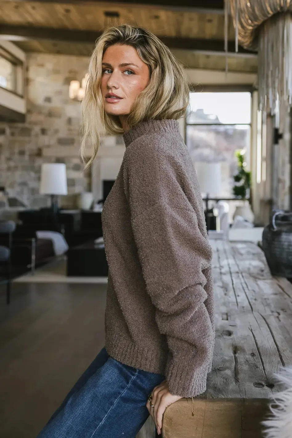 Madilyn Cozy Sweater in Brown - FINAL SALE