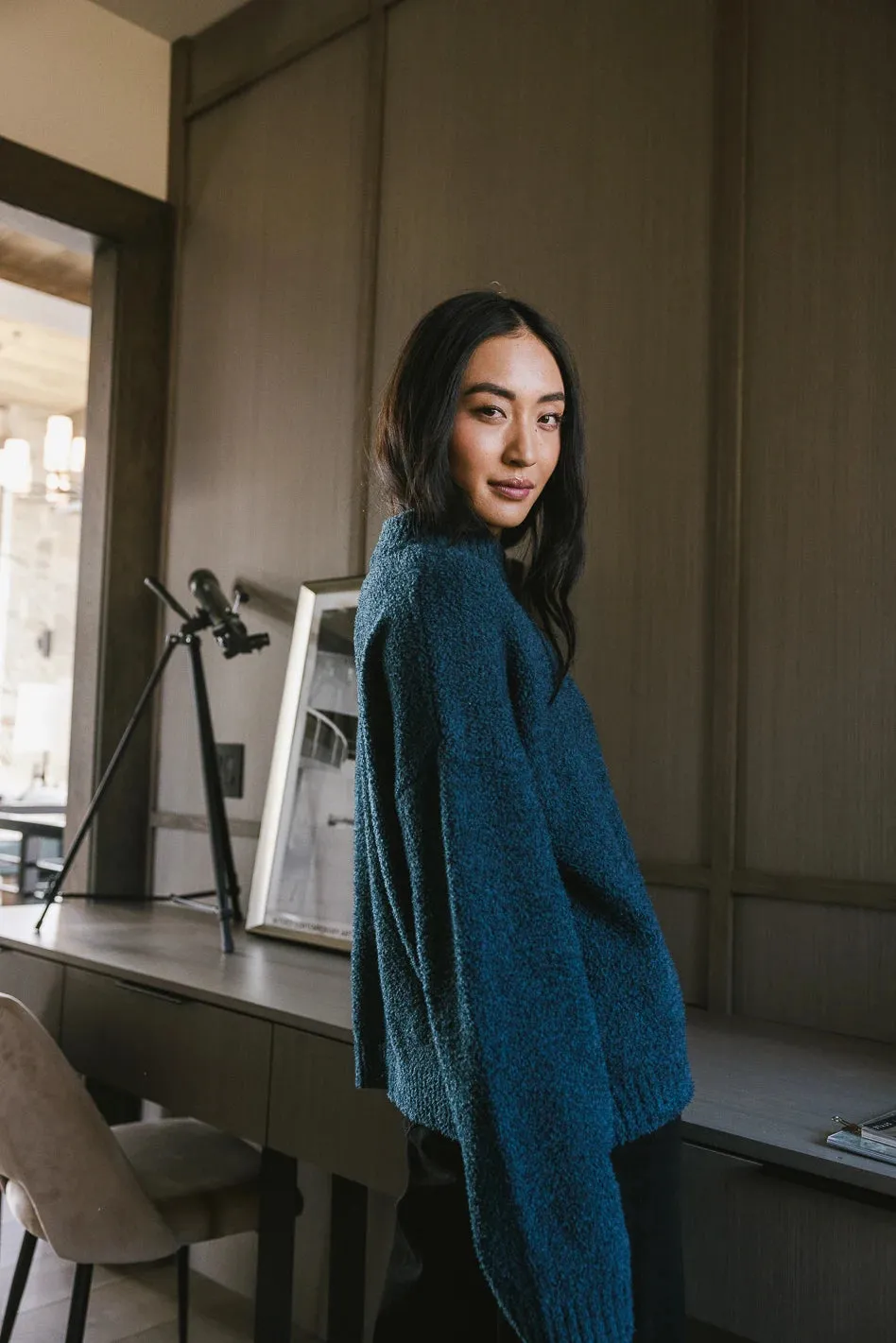 Madilyn Cozy Sweater in Teal - FINAL SALE