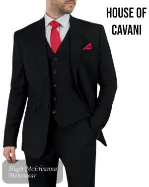 Marco 3-Piece Slim Fit Black Suit