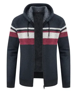 Men's Full Zipper Regular Fit Fleece Hoodie-ZPK005861