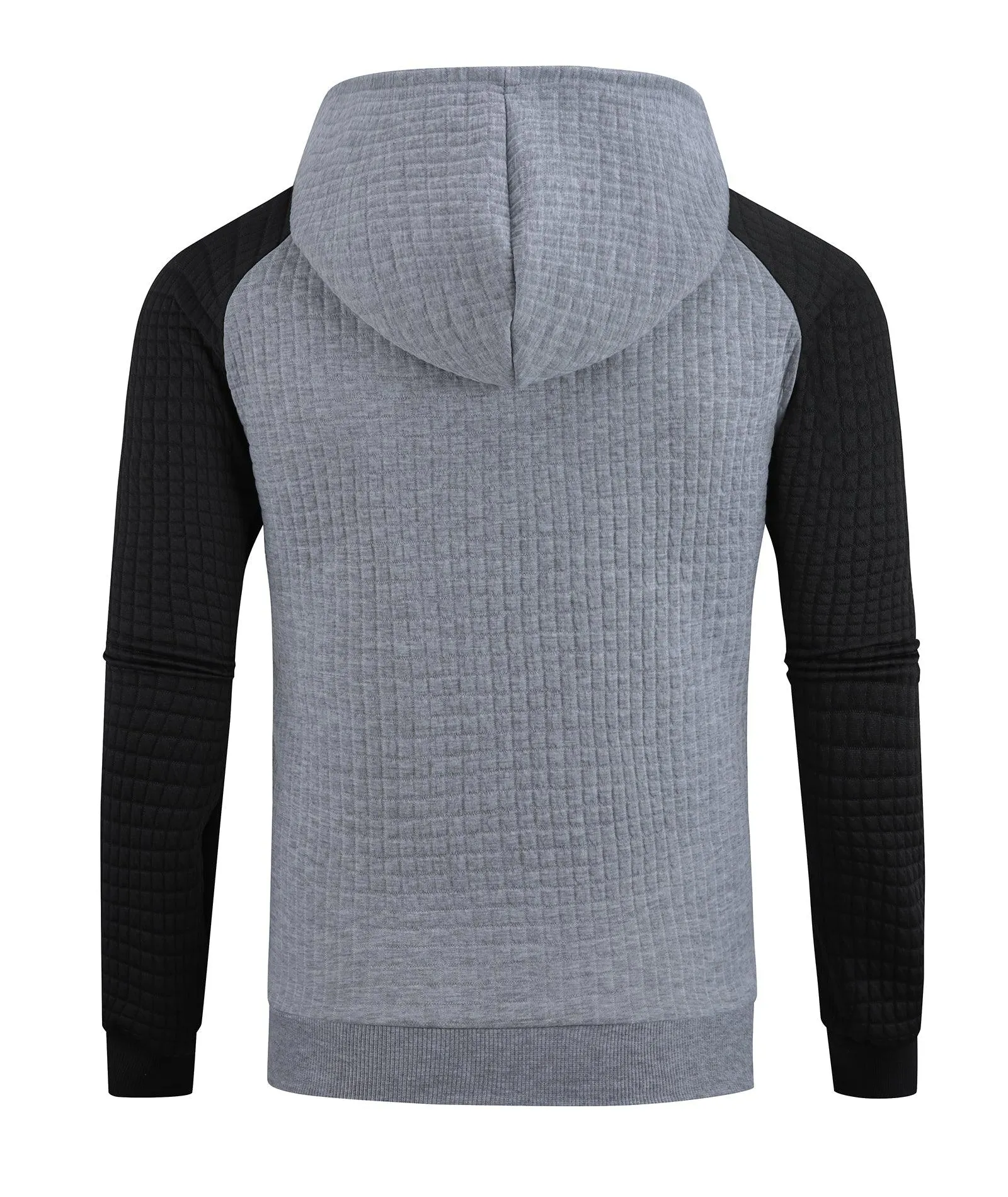 Men's Full Zipper Waffle Knit Hoodie-ZPK006332