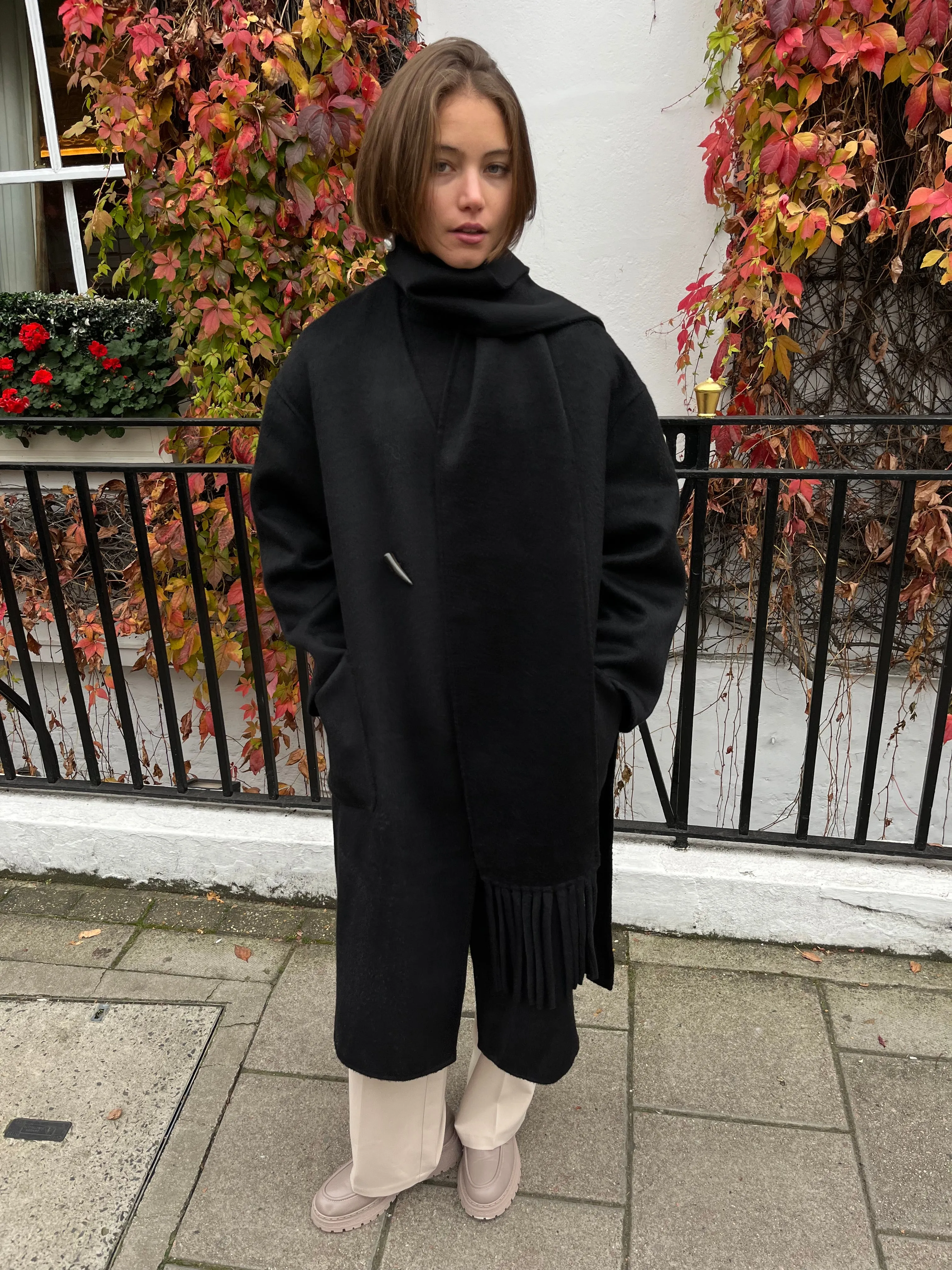 MILDRED COAT WITH SCARF