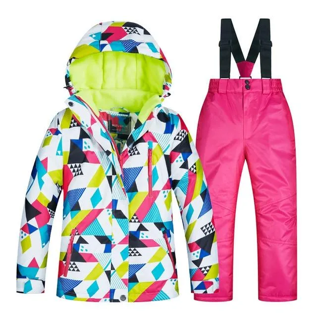 MUTUSNOW Waterproof Winter Girls Snow Suit - Kid's