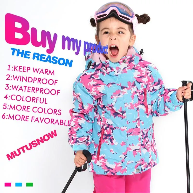 MUTUSNOW Waterproof Winter Girls Snow Suit - Kid's