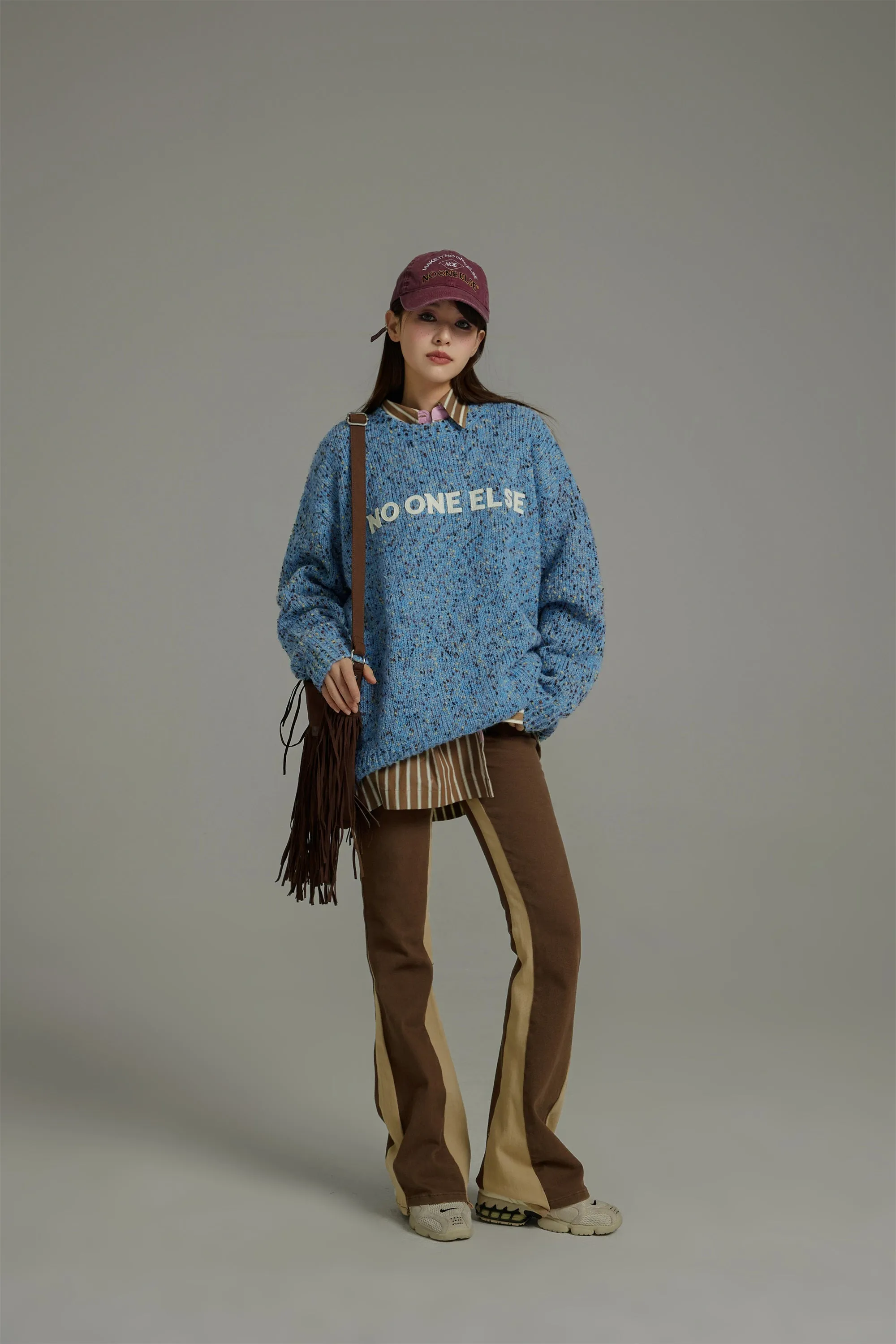 Noe Lettering Cozy Knit Sweater