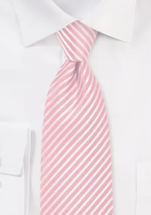 Petal Pink Narrow Striped Necktie