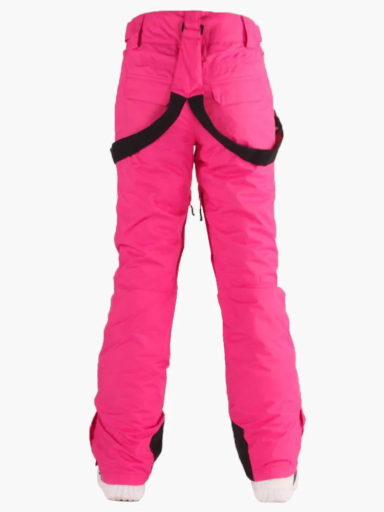 Rose Thermal Warm High Waterproof Windproof Women's Snowboard/Ski Pants