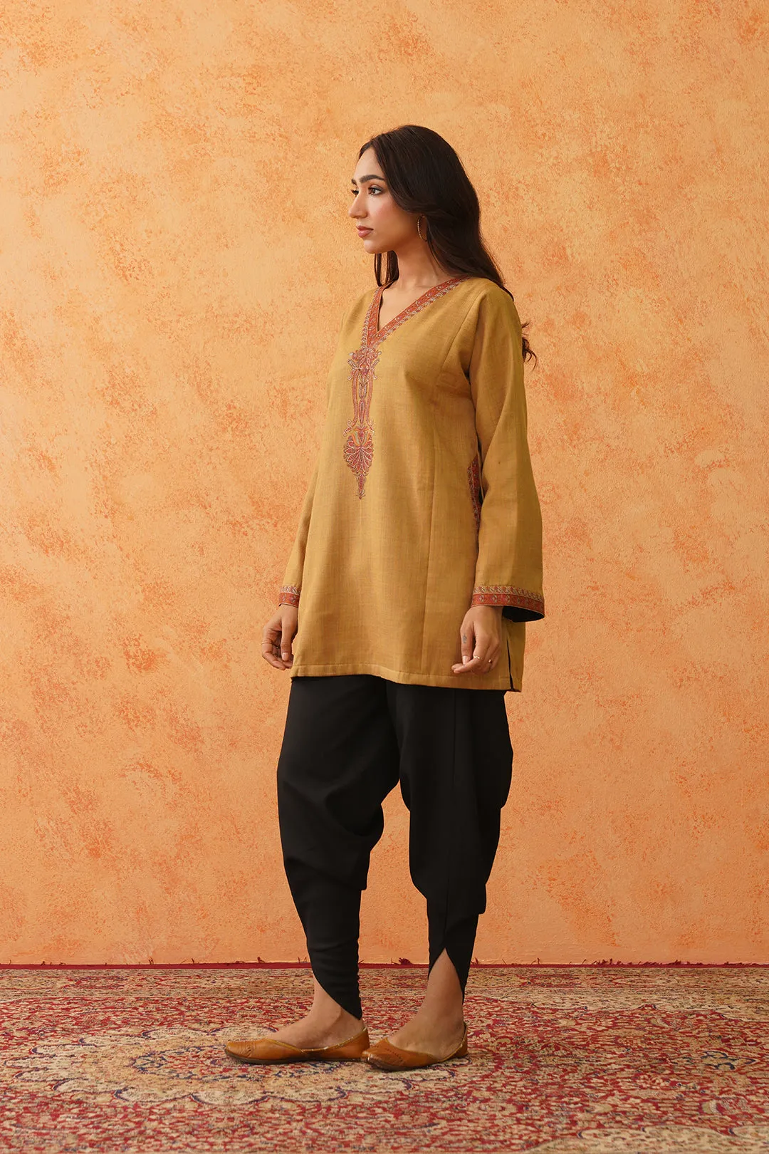 Safar Mustard Wool Top