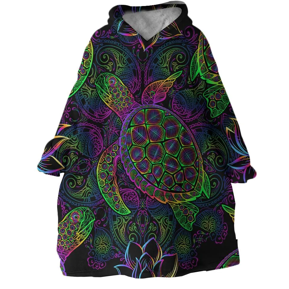 Sea Turtle Mysteries Wearable Blanket Hoodie