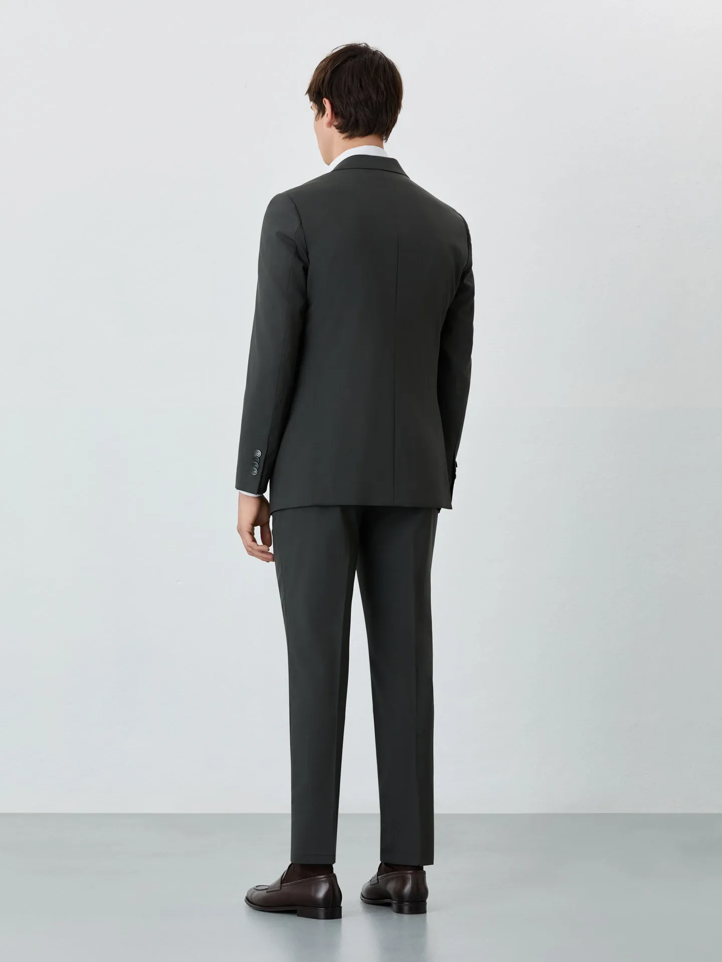 Slim Fit Suit In Wool-elastane Blend