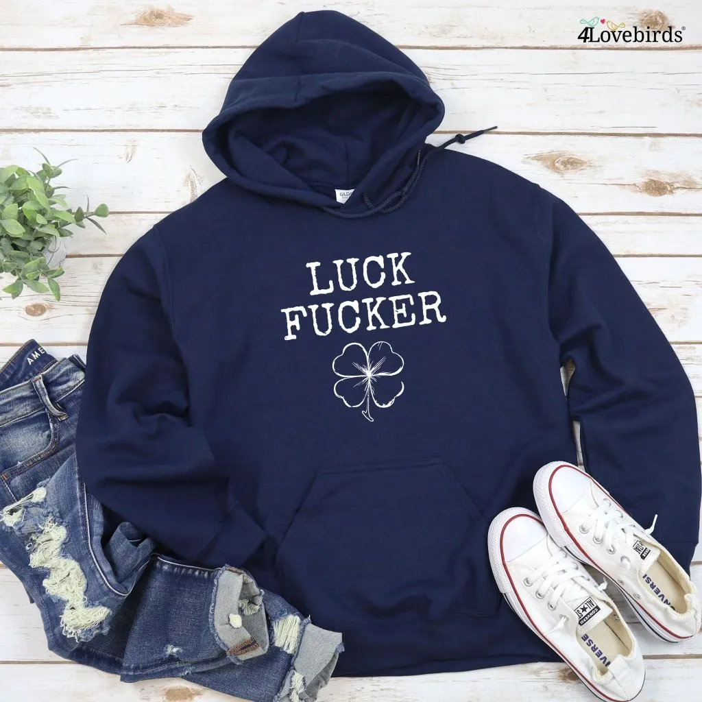 St. Patrick's Day Lucky Duo Matching Outfits, Comical Profanity Set, Lucky & Lucky F**ker St. Paddy's Gift for Couples