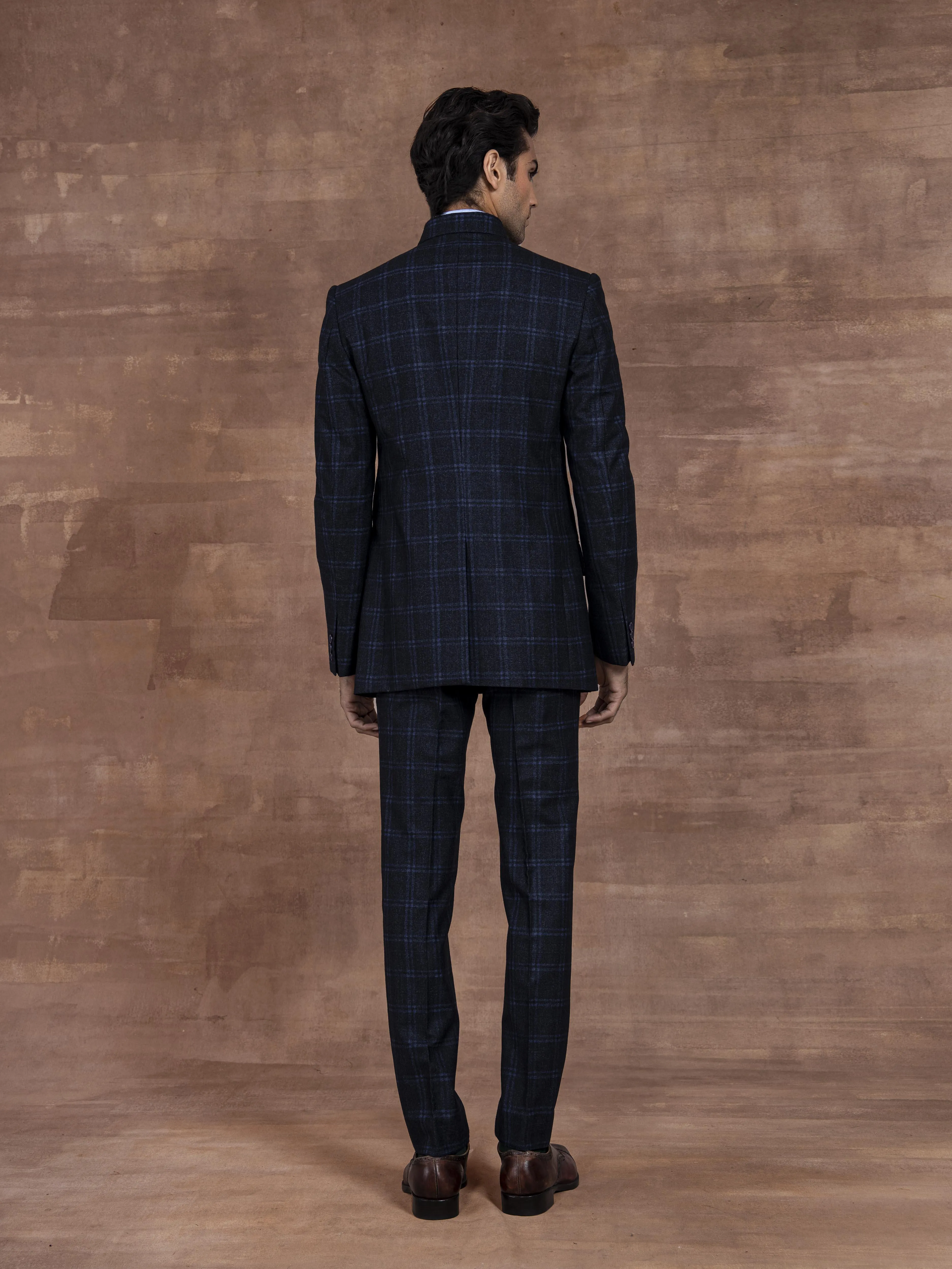 THE PLAID BANDHGALA SUIT