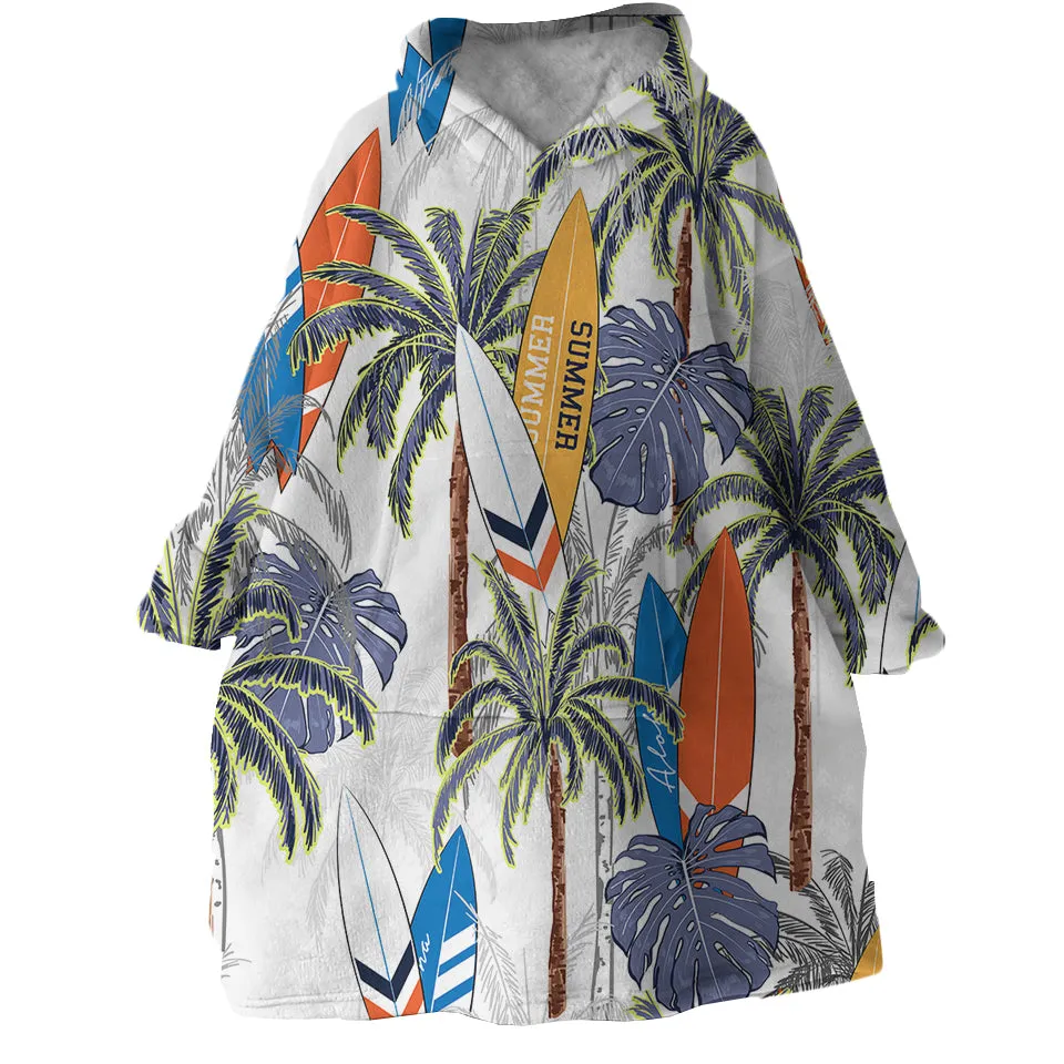 Tropical Surfer Wearable Blanket Hoodie